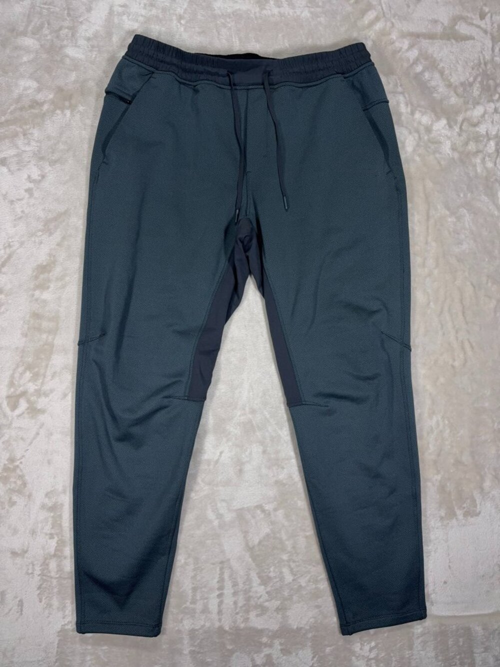 Lululemon Men's Grid Tech Pants Fleece Athletic Performance Navy Blue - Size XL